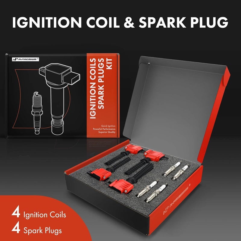 A-Premium Ignition Coil Pack and Spark Plugs Set for Ford & Lincoln - Image 2