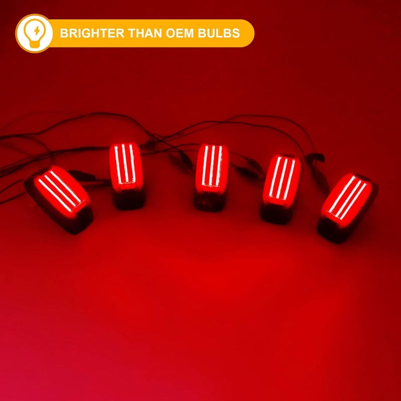 R&F Auto 5PCS LED Rear Roof Cab Lights for 2014-2022 RAM Promaster Vans 1500 2500 3500 - Smoked Lens - Image 2