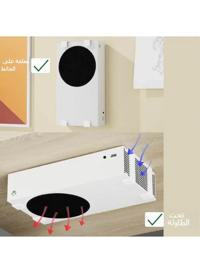 general XBOX Series S Under-Desk Wall Dual-Purpose Metal Stand XSS Gaming Accessories Storage Handle storage rack - Image 3