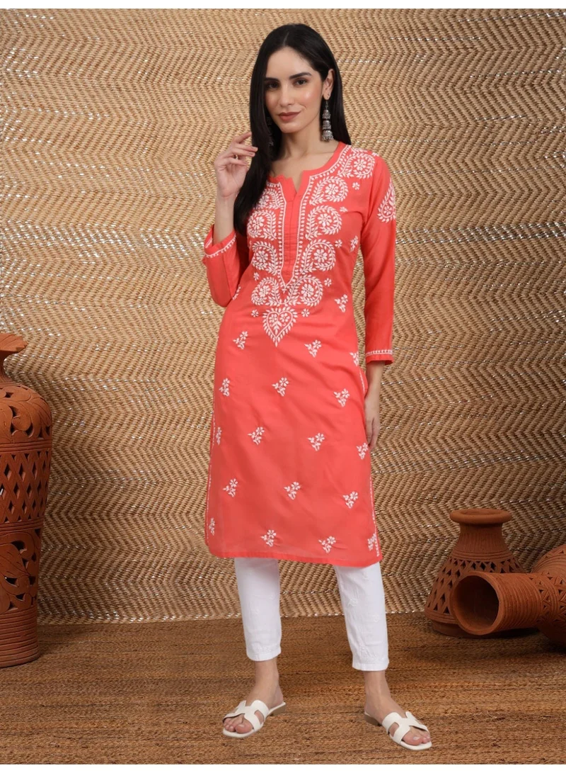 الايا كورتا شيكانكاري قطنية مطرزة يدويًا للسيدات -AL3997