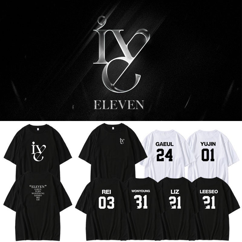 IVE group debut album around An Yu Zhen Zhang Yuanying birthday with short sleeve T-shirt song clothes - Image 2