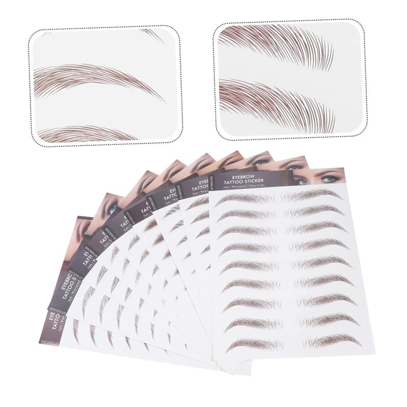 Outanaya Chemo Patients False Eyebrows Waterproof Eye Brow Stickers Temporary Brow Tattoos Instant Full Brows 9 Sheets Kit - Image 5