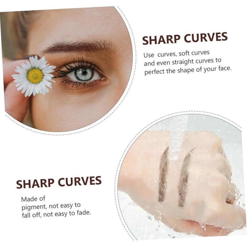 Outanaya Chemo Patients False Eyebrows Waterproof Eye Brow Stickers Temporary Brow Tattoos Instant Full Brows 9 Sheets Kit - Image 3
