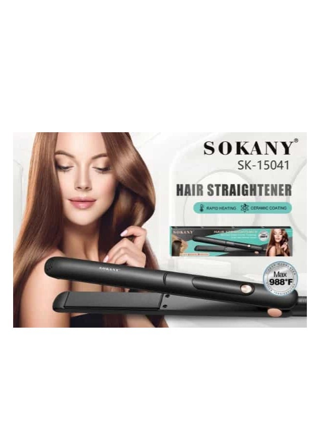Sokany SK 15041 Hair Straightener with Ceramic Plates and Fast Heating - Image 2