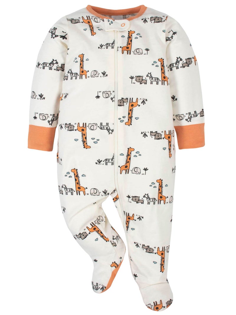 Gerber Baby Boys 4 Pack 'N Play Footie And Toddler Sleepers, Jungle Blue, Newborn US - Image 3