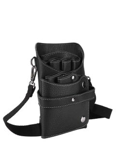 Excefore Scissors Shear Hairdressing Waist Holder Case Bag, Barber Scissor Pouch Holster with Belt for Hairdressers, Durable for Pumps Useful Pu Leather,Black  - Image 1