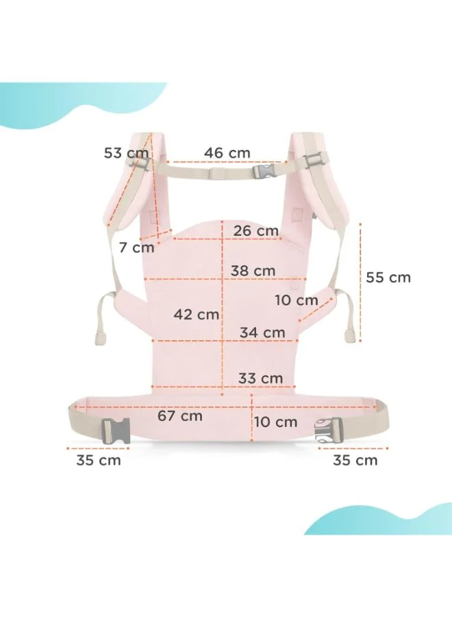 Kinderkraft Kinderkraft Baby Carrier Nino Ergonomic Sling, Holder, Lightweight, Confortable, Ajustable, 2 Carrying Position Front And Backpack, For Newborn, From 3 Month To 20 Kg, D By Ihdi, Pink
