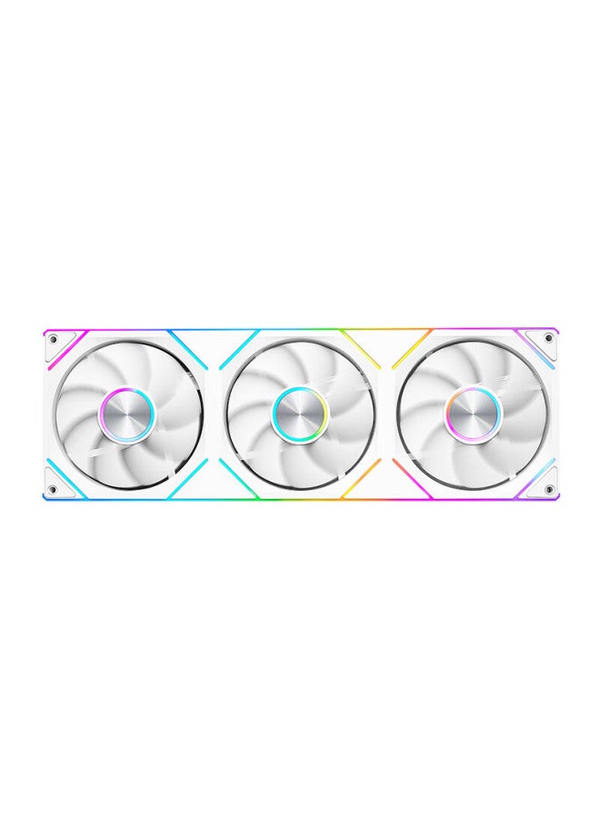 Play Jia Wanjia Starlink 360 Integrated Building Blocks Fan White Positive Blade 12cm Infinite Mirror Light Synchronous Pwm Speed Control Chassis Fan Argb Desktop Computer Silent - Image 4