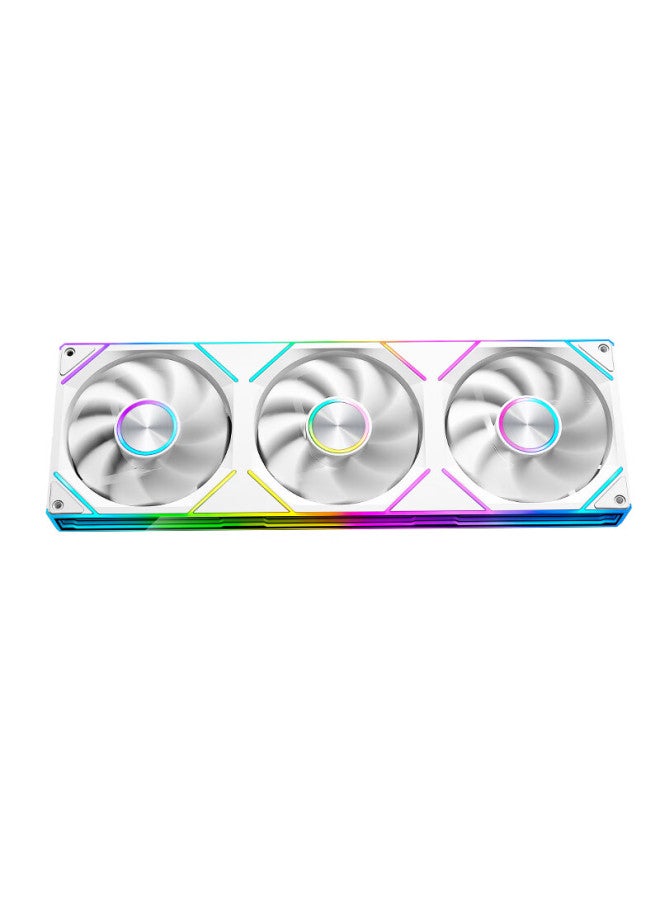 Play Jia Wanjia Starlink 360 Integrated Building Blocks Fan White Positive Blade 12cm Infinite Mirror Light Synchronous Pwm Speed Control Chassis Fan Argb Desktop Computer Silent - Image 5