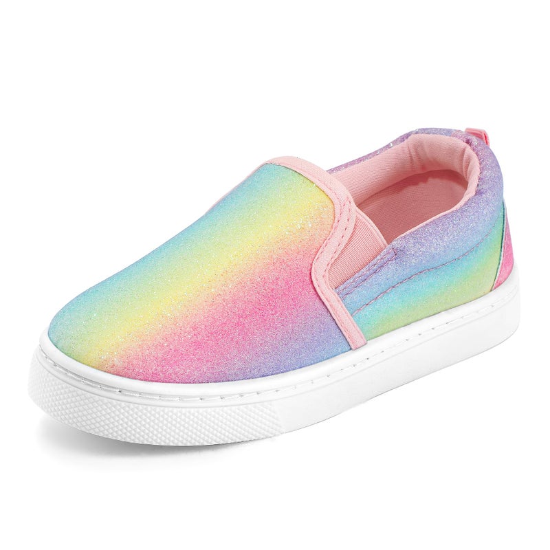 K KomForme Toddler Girls Boys Shoes Little Kids Slip on Canvas Sneakers for Running/Walking - Image 1