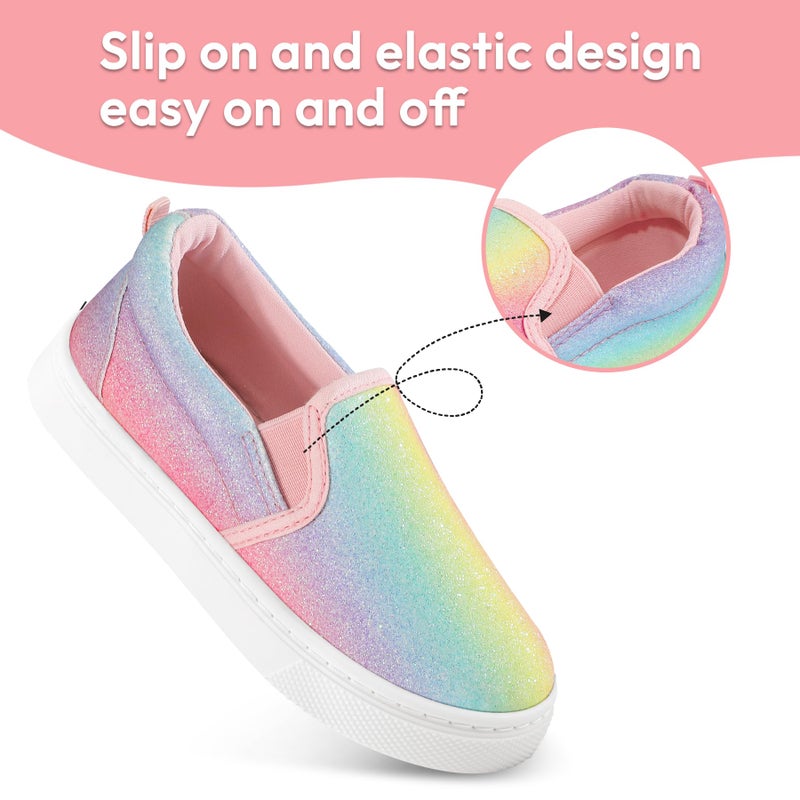 K KomForme Toddler Girls Boys Shoes Little Kids Slip on Canvas Sneakers for Running/Walking - Image 4