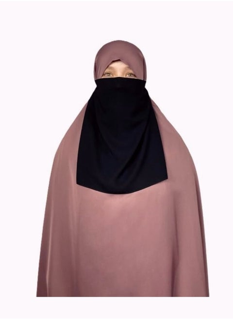PERFECTORY Premium Chiffon Half Niqab with Back Tying Cord, Breathable Face Veil