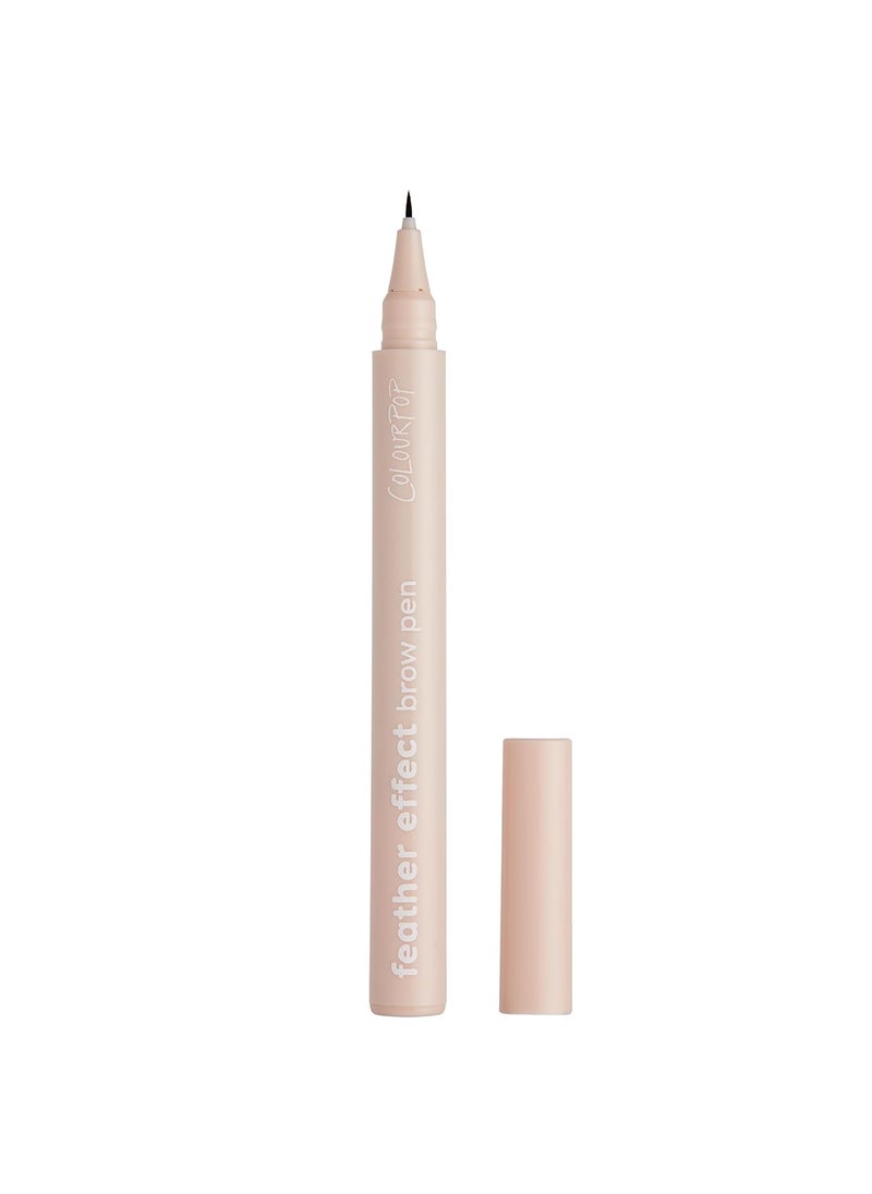 COLOURPOP ColourPop Feather Effect Brow Pen - Eyebrow Pen with a Micro-Fine Tip & All Day Wear - Smudge-Free, Water-Resistant Formula for Fuller, Natural-Looking Brows - Light Brown (0.03 oz) 