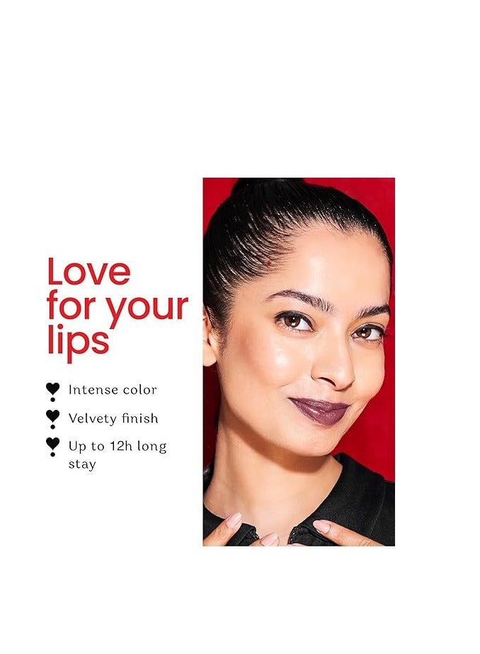 color cupid velvety intense Color 12-Hour Stay Bullet Lipstick | Infused with Hyaluronic Acid & Jojoba Oil | Transfer proof & Smudge Proof | Love Season | Pumpkin Harvest | 4.1g - Image 2