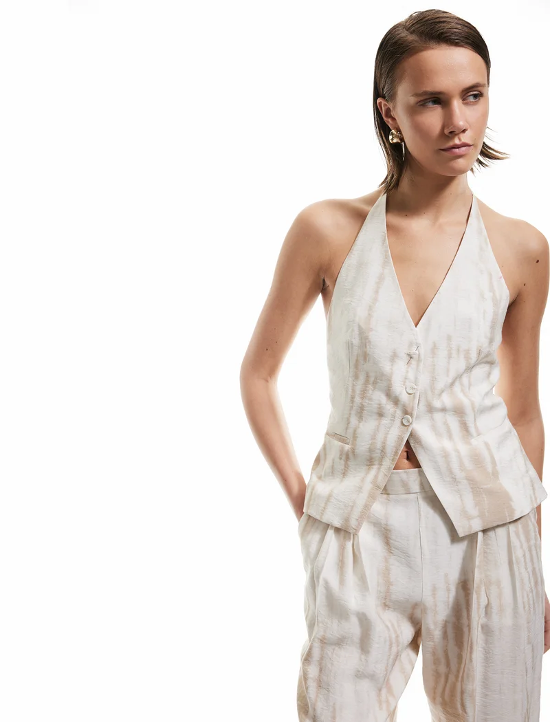 KOTON Halter Neck Patterned Vest