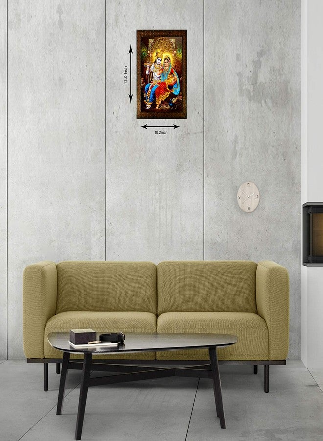 Indianara RADHA KRISHNA Painting -Synthetic Wood, 27x30.5x1cm, Multicolour - Image 2