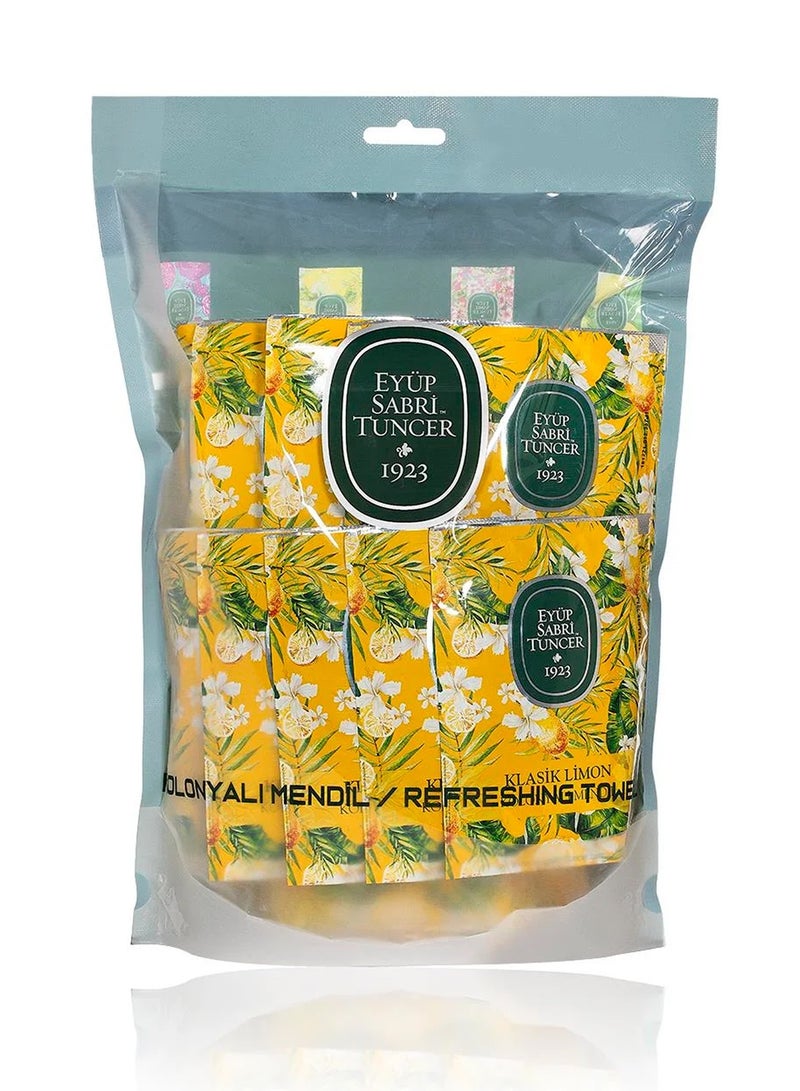 eyup sabri tuncer Wet Wipes - Classic Lemon Cologne Towel 50 Pieces (Large Size) - Image 3