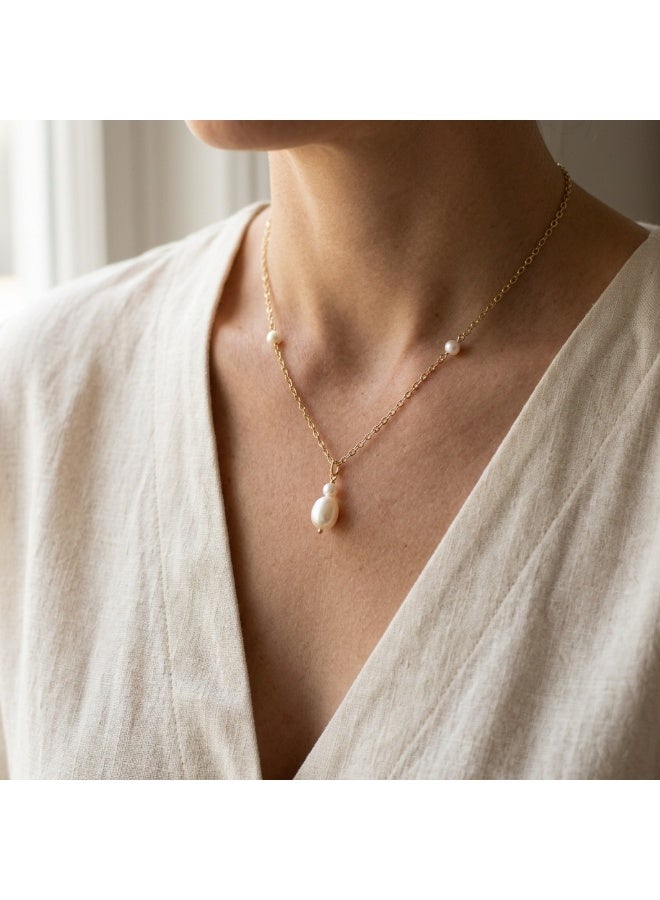 Minorisa 18K GOLD PLATED PEARL NECKLACE - Image 4