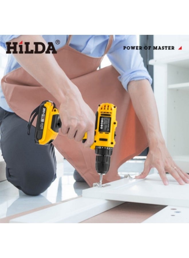 Generic Cordless Drill 21V Impact Drill Driver 3/8'' Electric Power Drill Set, Variable Speed Trigger, 1400mAh Lithium-Ion Battery  - Image 2