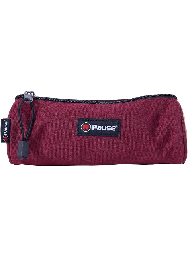 حافظة أقلام مدرسية بسحاب للإغلاق باللون الأحمر