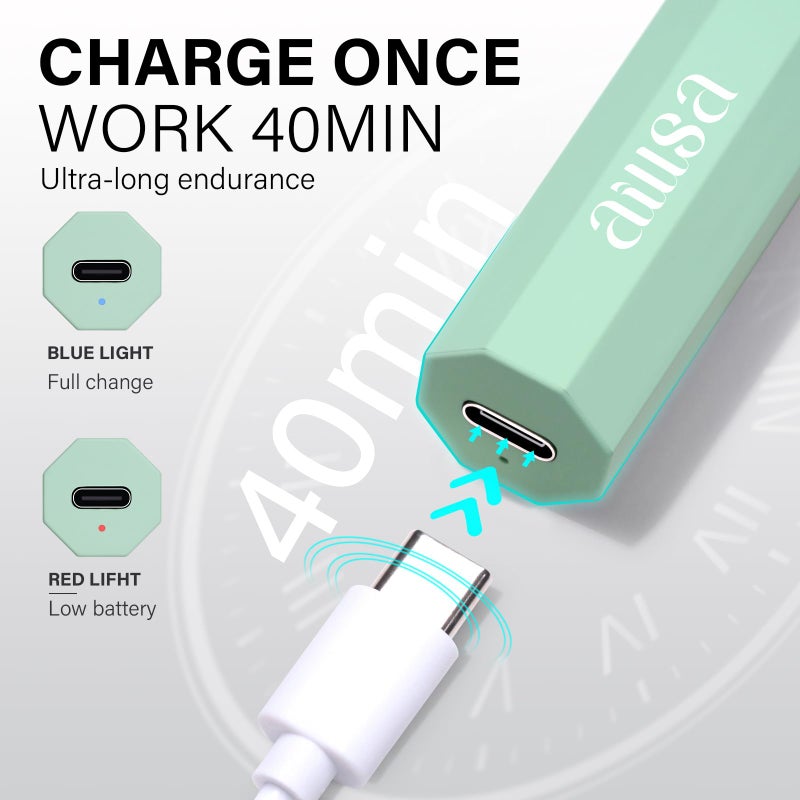 AILLSA Mini UV Light for Nails, Handheld Nail Lamps for Gel Polish, Portable Single Finger Flash Cure Lamp, Fast Drying (Green) - Image 5