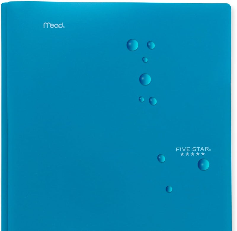 Five Star 2-Pocket Folders, 4 Pack, Plastic Folders with Prong Fasteners, Holds 11” x 8-1/2”, Assorted Colors (38136) - Image 4