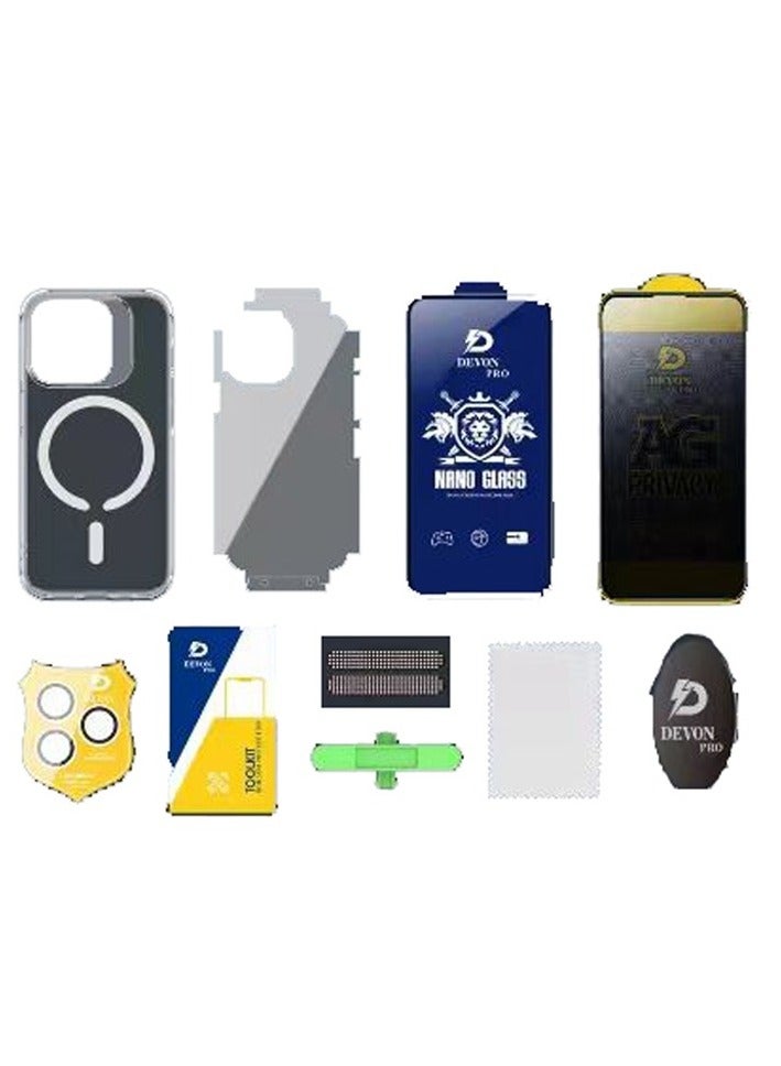 Devon iPhone 12 Protection (Privacy Cover) MagSafe 10in1 Package [iPhone Protection Package] The strongest complete protection for your phone ever - Image 2