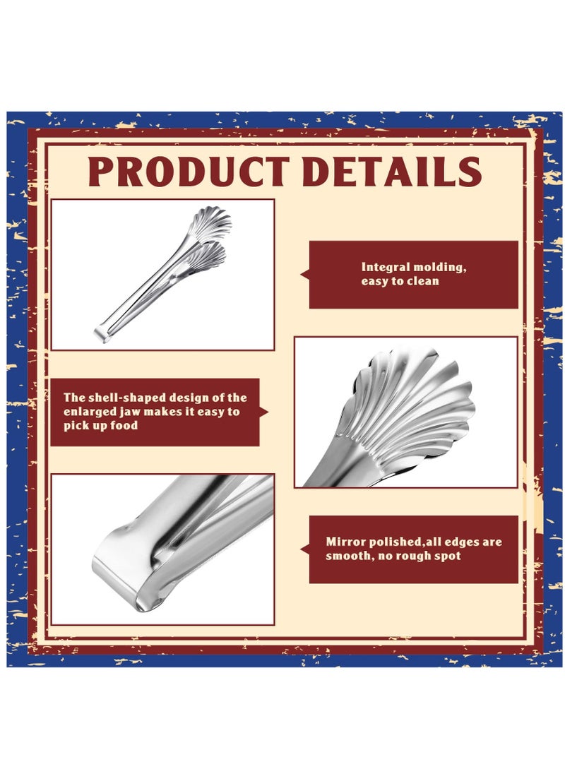 Excefore - 4 Pcs 11in Buffet Salad Serving Tongs Stainless Steel Tongs Catering Chef Food Salad BBQ Serving Utensils Serving Utensils for Parties Buffet Salad Tongs for Serving Food Buffet Tongs - Image 1
