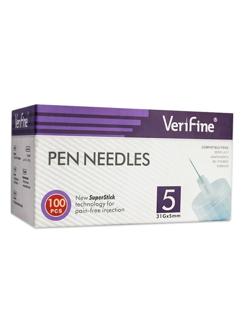 Verifine Insulin Pen Needles 32G*5mm -100 PCS - Image 2