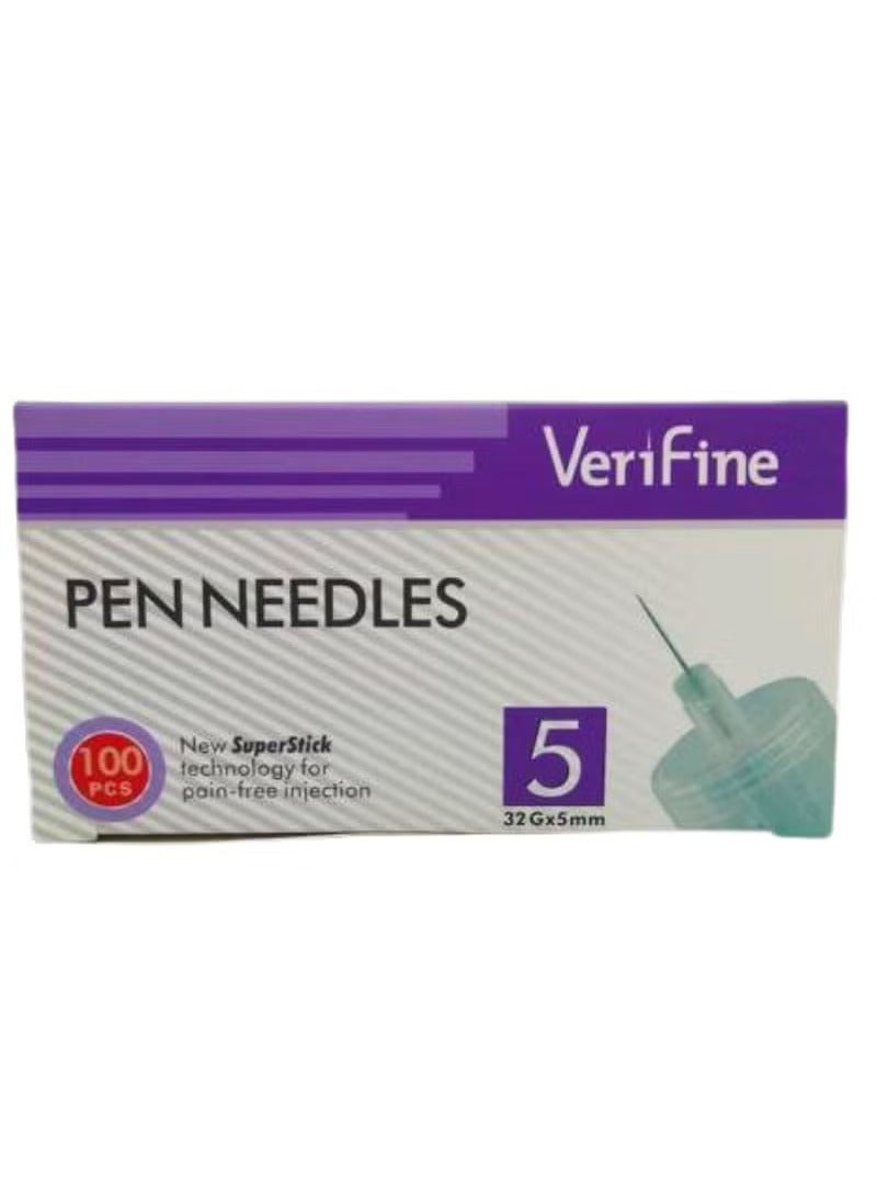 Verifine Insulin Pen Needles 32G*5mm -100 PCS - Image 1