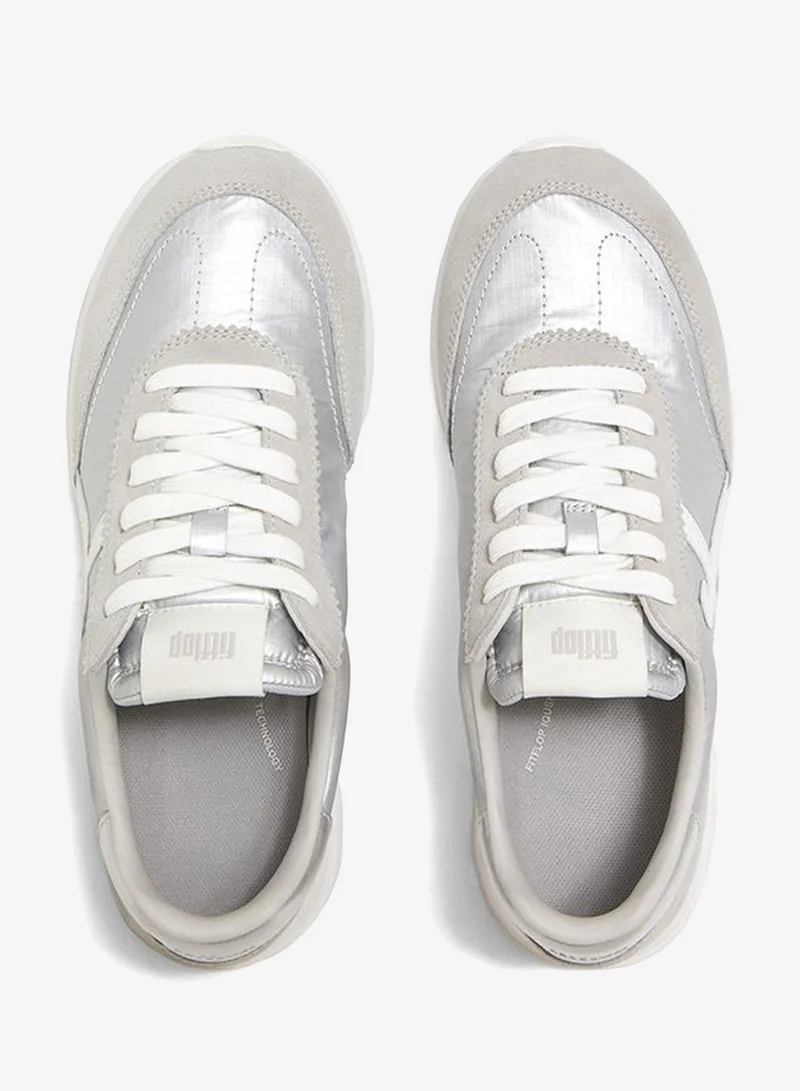 Fitflop RETRO-Q FF METALLIC-FABRIC/SUEDE SNEAKERS