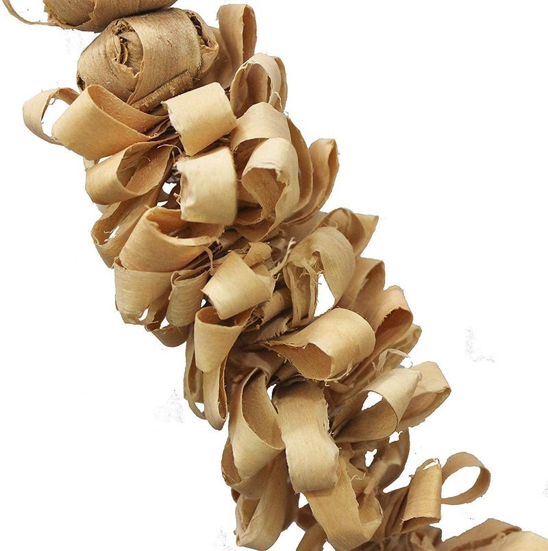 NRSON Sandalwood Processed Photo Frame Mala Wooden Chaal Chandan Garland with Pink Flowers for Photos of Loved Ones Mala God and Pitra Pooja Room Size 24 Inches pack of 1 - Image 2