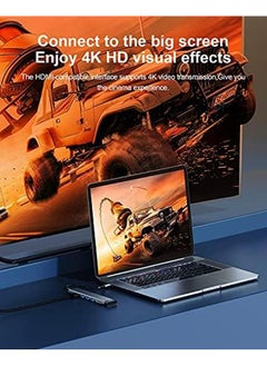 Hagibis Usb C Hub 6 In 1 Type C Docking Station Fast Heat Dissipation Multiport Adapter Dongle With 4K Hdmi 100W Power Delivery 4 Usb Port For Macbook Pro And Other Type C Laptops 7 In 1  - Image 5