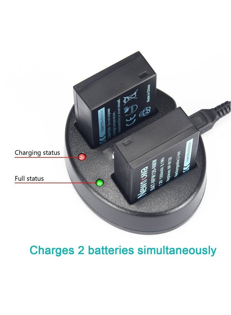 Dual USB Charger Compatible with Fujifilm NP-W126 NP-W126S FinePix X-Pro1 X-Pro2 HS30EXR HS33EXR HS35EXR HS50EXR X100F X-A1 X-A2 X-A3 X-A5 X-E1 X-E2 X-M1 X-T1 X-T2 X-T10 X-T20 X-T100 X-H1 - Image 3