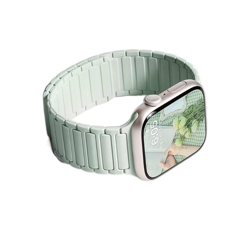 Black Silicone Sport Strap Smartwatch Band Compatible with Apple Watch Ultra with Adjustable Fit Replacement Strap for Daily Wear - AuraLuxe - Image 1