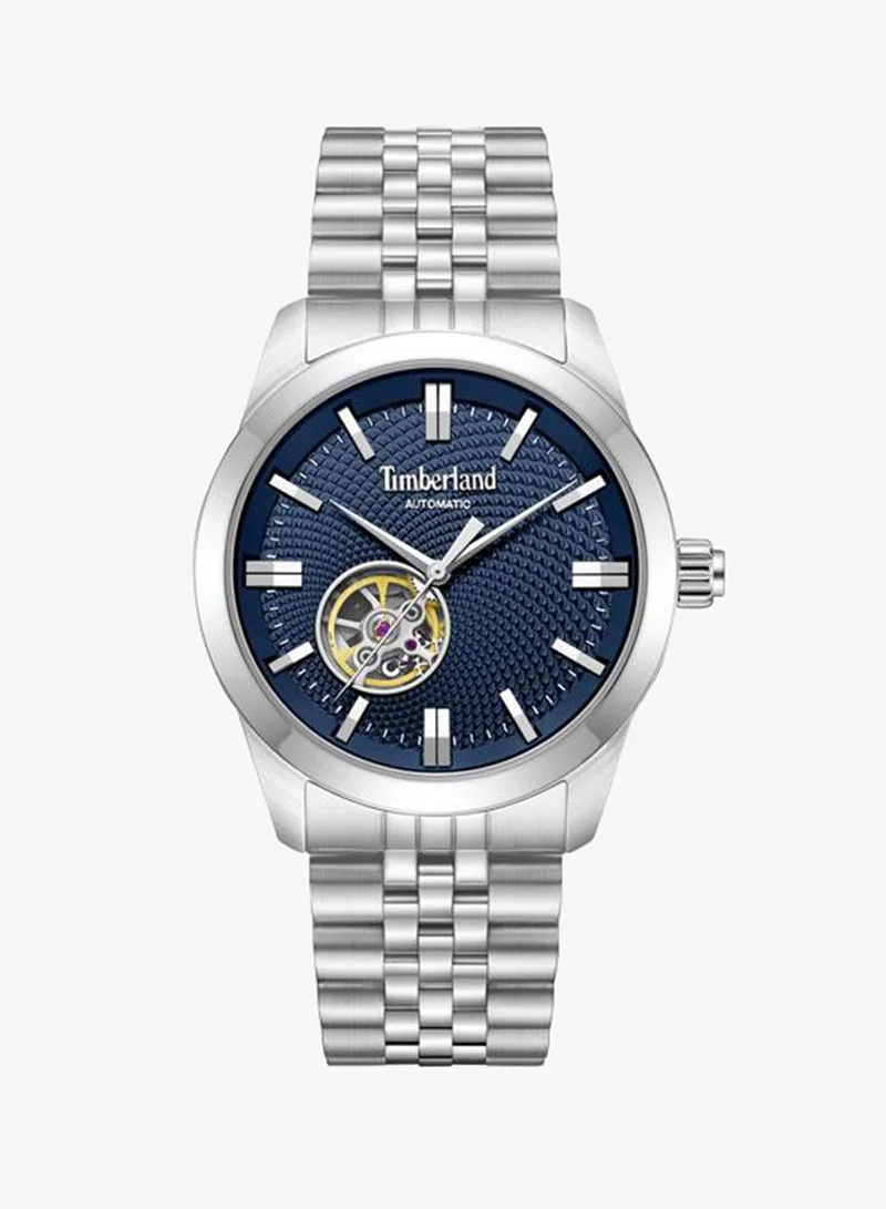 تمبرلاند Lodgepole Blue Dial Stainless Steel Bracelet Automatic Watch for Men, 41mm