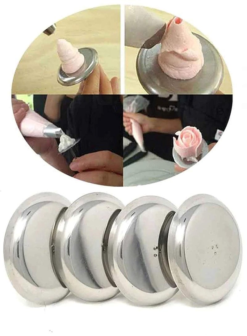 Cake Decor Stainless Steel 4 Piece Set Big Flower Nails for Cake Decorating Baking Tools - Image 2