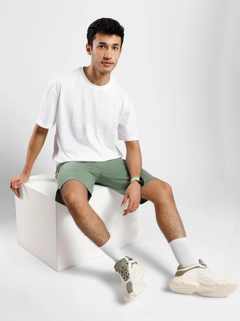 NOBERO White Oversized Fit T-Shirt for Men