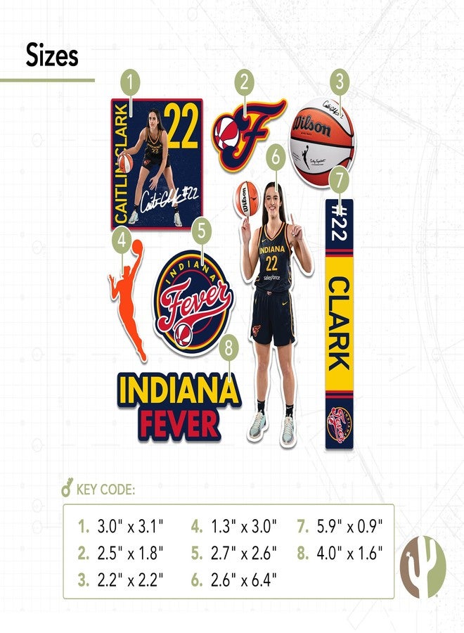 Desert Cactus Caitlin Clark Indiana Fever WNBA Officially Licensed Sticker Vinyl Decal Laptop Water Bottle Car Scrapbook (P5) - Image 3