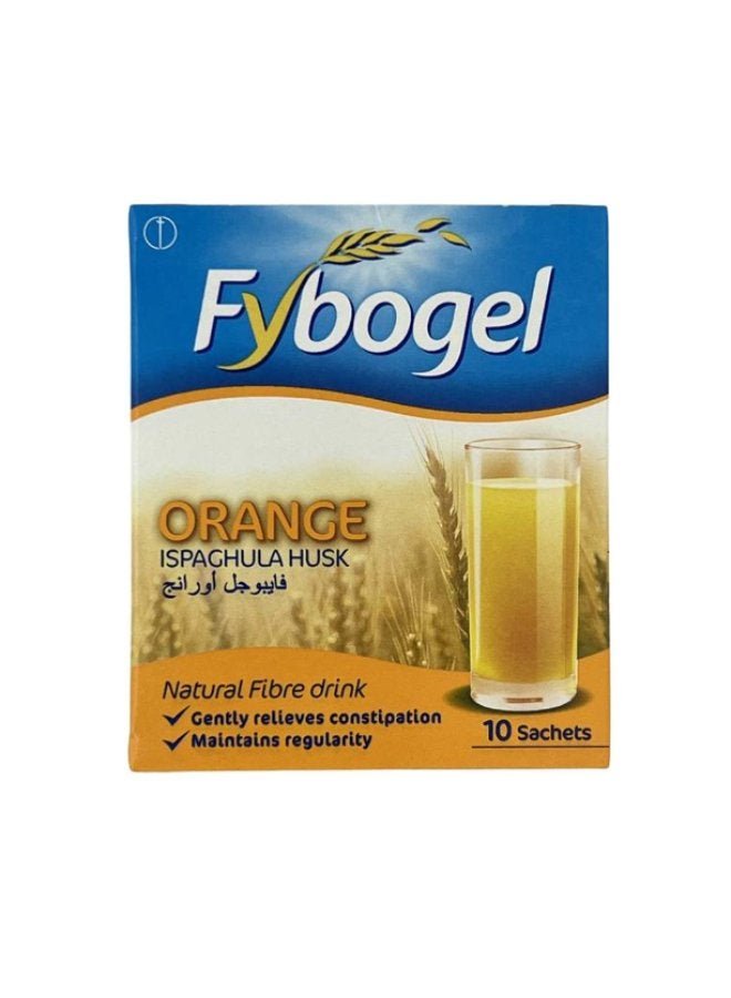 FyboGel Natural Fibre Orange Drink 10 Sachets