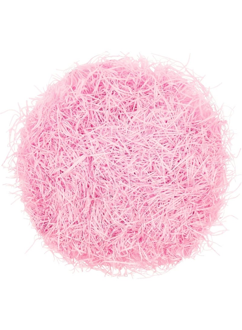 Raffia Paper Shreds Strands Eco Friendly Shredded Crinkle Confetti Crinkle Cut Paper Filling Shredded Paper for Hamper Gift Box Filling (Pink)100g - Image 1