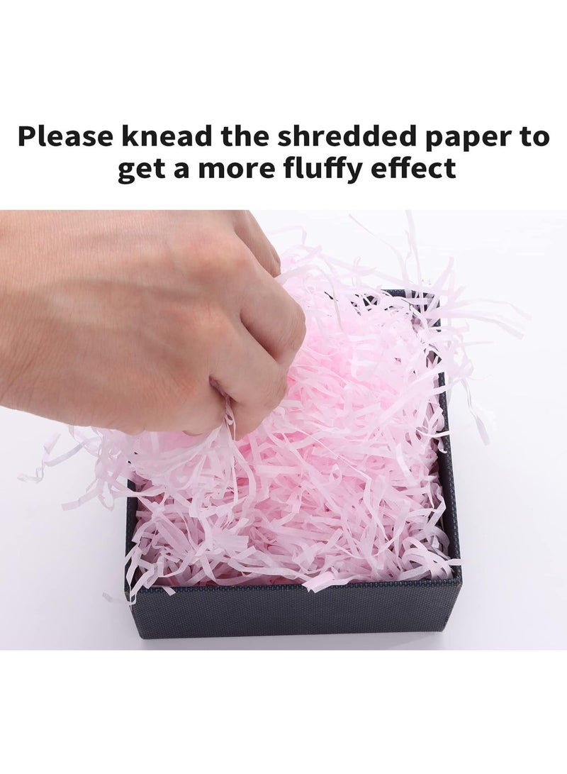 Raffia Paper Shreds Strands Eco Friendly Shredded Crinkle Confetti Crinkle Cut Paper Filling Shredded Paper for Hamper Gift Box Filling (Pink)100g - Image 4