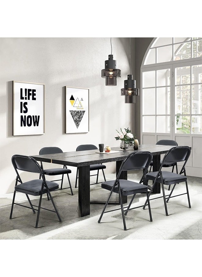 Cady One A Foldable Metal Chair With A Comfortable Leather Backrest For Trips, Camping, And Home Use, Grey  - Image 2