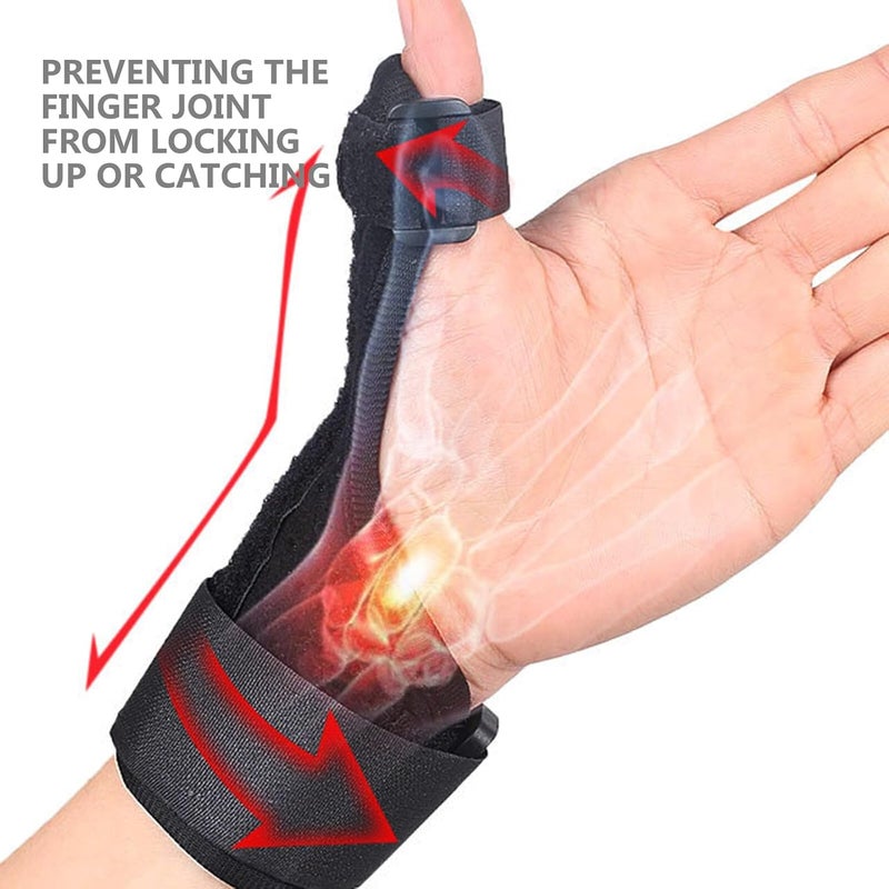 Thumb Splint for Thumb Sprain with Aluminum Plate Black Hand Immobilizer for Sports Injury - Image 3