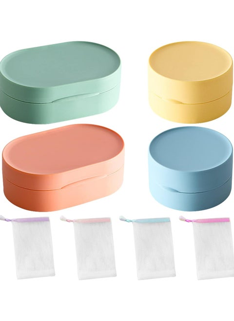 4-Pack Waterproof Travel Soap Dishes for Bathroom, Camping, Hiking, and Gym Use
