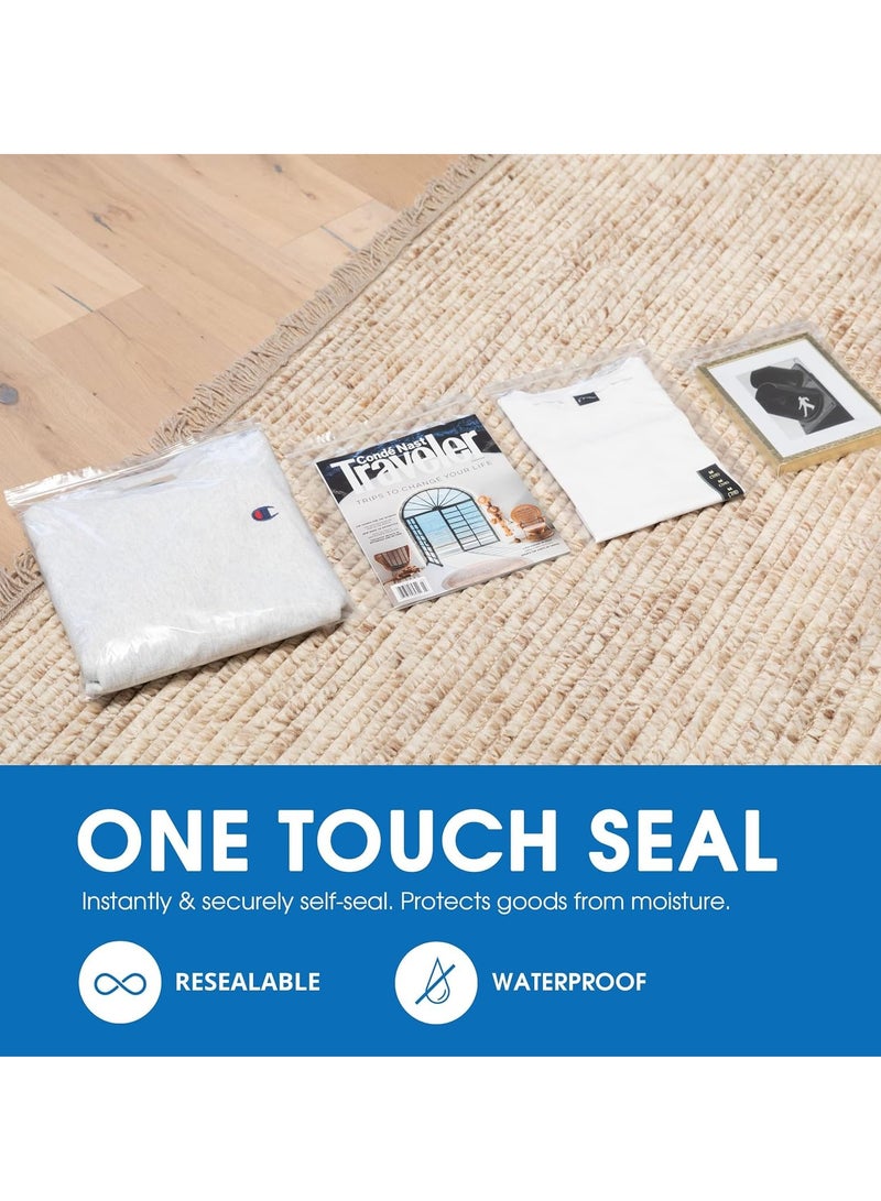 KASTWAVE 100 عدد أكياس بلاستيكية شفافة قابلة للإغلاق بسحاب 13" X 18" مع سحاب بلاستيكي ثقيل لإعادة الإغلاق للاستخدام في الصور، المجوهرات، المخبوزات، الحلويات، هدايا الحفلات - Image 3