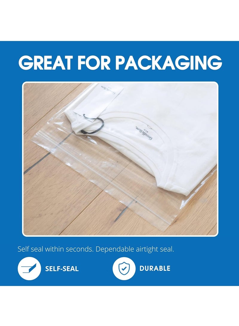 KASTWAVE 100 عدد أكياس بلاستيكية شفافة قابلة للإغلاق بسحاب 13" X 18" مع سحاب بلاستيكي ثقيل لإعادة الإغلاق للاستخدام في الصور، المجوهرات، المخبوزات، الحلويات، هدايا الحفلات - Image 4