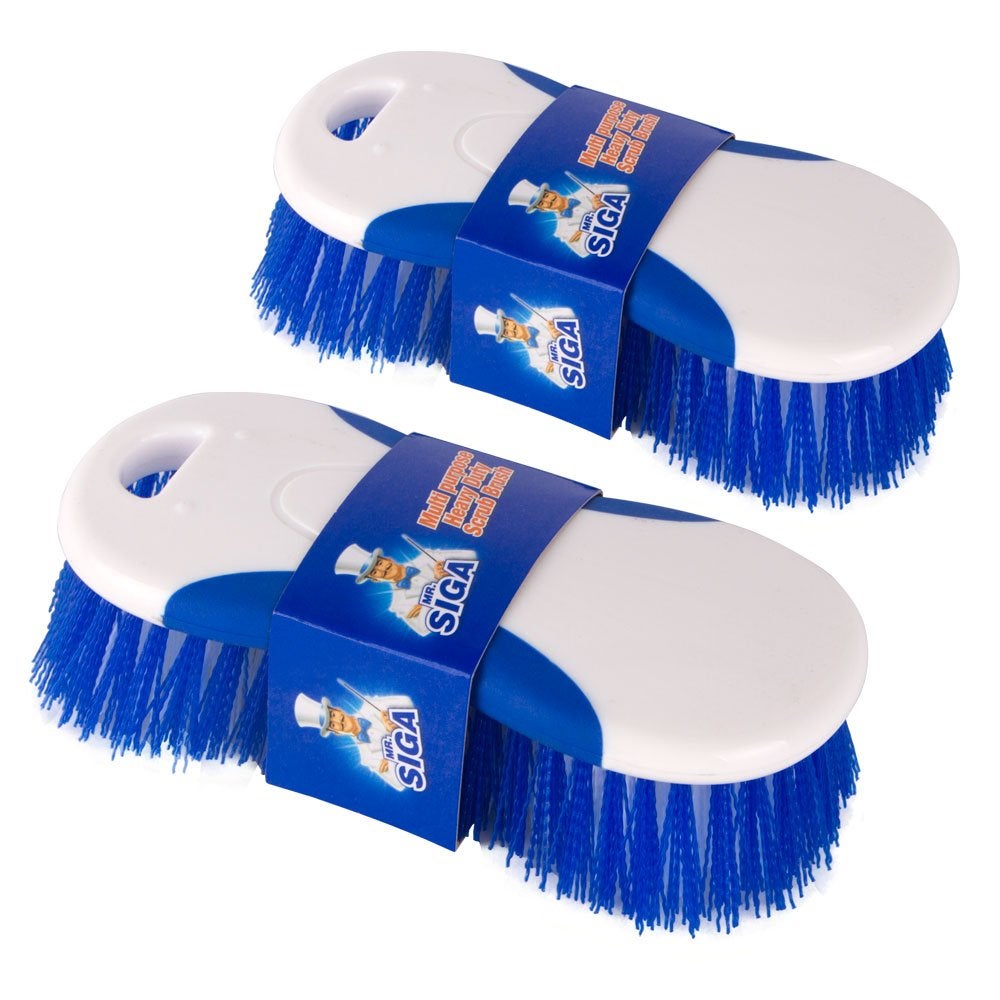 Mr Siga MR.SIGA Multi Purpose Heavy Duty Scrub Brush - Pack of 2