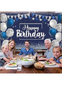 Happy Birthday Decorations Banner, Glitter Birthday Backdrop Sign Birthday Party Supplies Photo Background for Birthday Party Favor Children Celebration, 72.8 x 43.3 Inch (Silver) - pzsku/Z753558C39AE73837B983Z/45/_/1727754635/6c91f111-abfc-4168-8616-51d791e5d04d