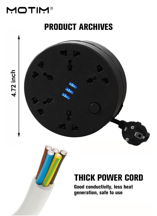 5 Way Multi Plug Power Extension Cord, 2 Meters Power Extension Cord, Heavy Duty Power Strip Extension, Universal Electrical Outlet Lead Sockets with 4 Power Sockets - pzsku/Z75355DC9EC8F90DC2B26Z/45/_/1713152658/803bfe80-7c79-4cd7-9a9d-599be65a4010